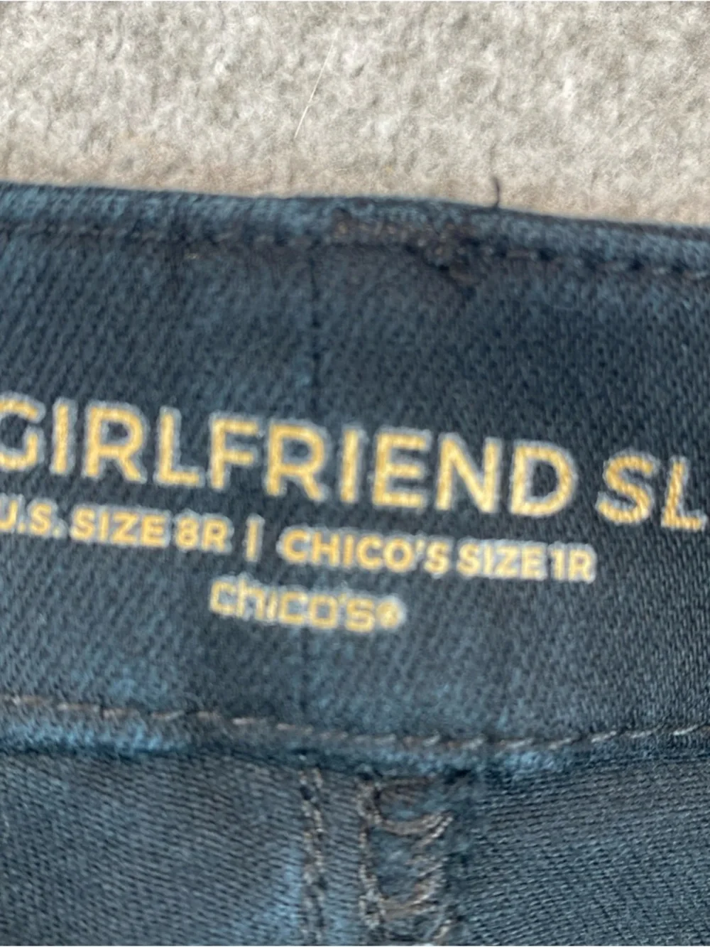 Chicos So Slimming Jeans Size 1 (M) Ankle Black Pants Girlfriend Fit inseam 26”